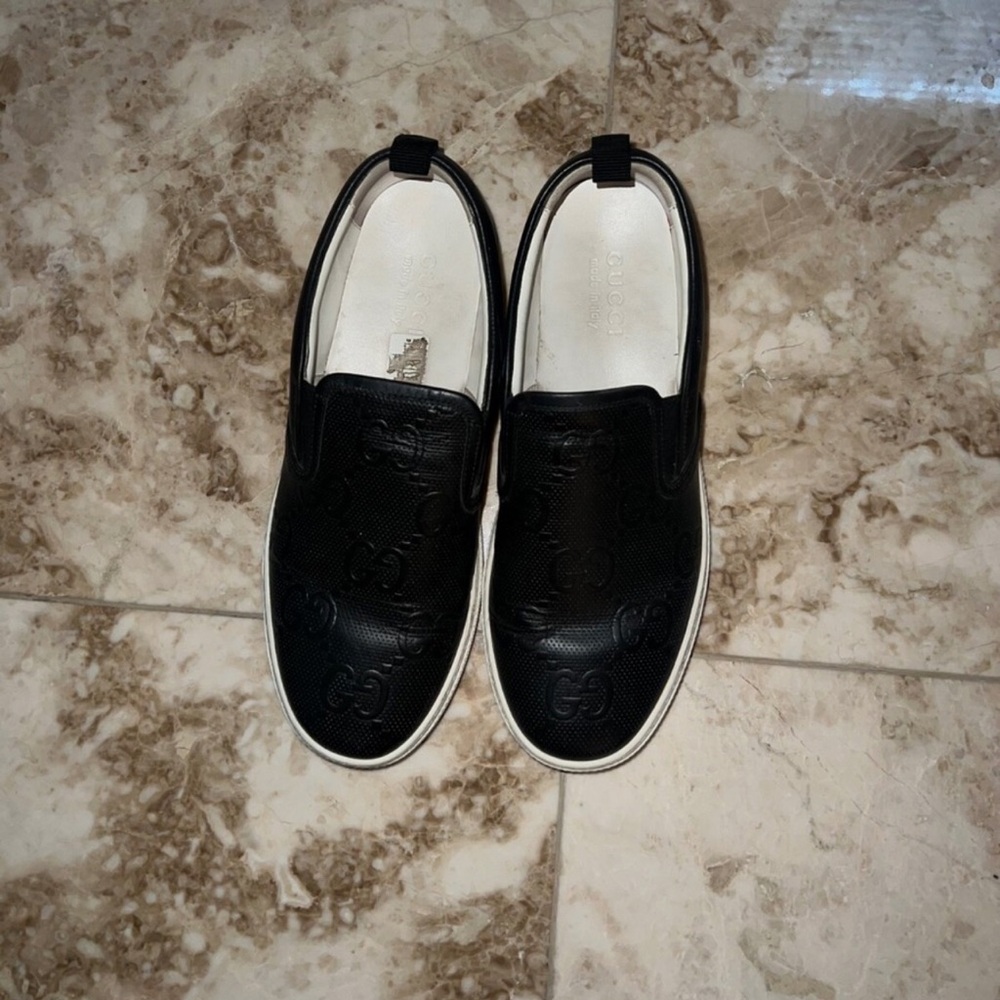 Gucci Black Slip-On Sneakers